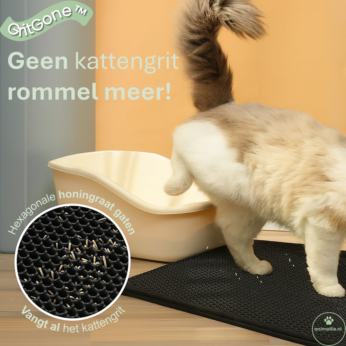 🐾 GritGone™ Kattenbakmat