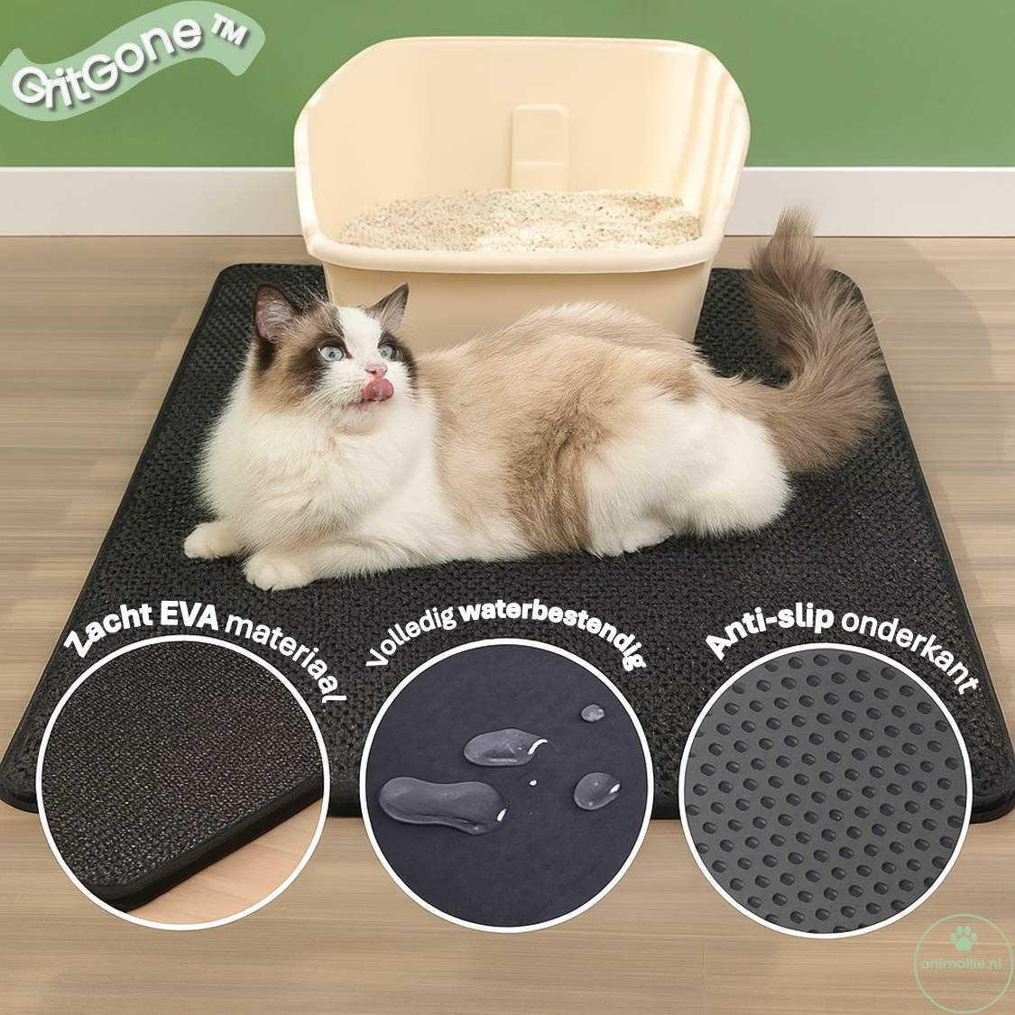 🐾 GritGone™ Kattenbakmat